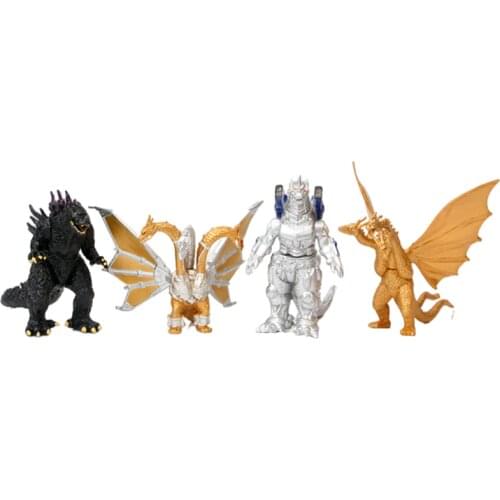 Godzilla VS King Ghidorah Movie Figurine Action Figure Mecha Godzilla Figma 9cm ABS Statue Battle Model Toys Forchildren
