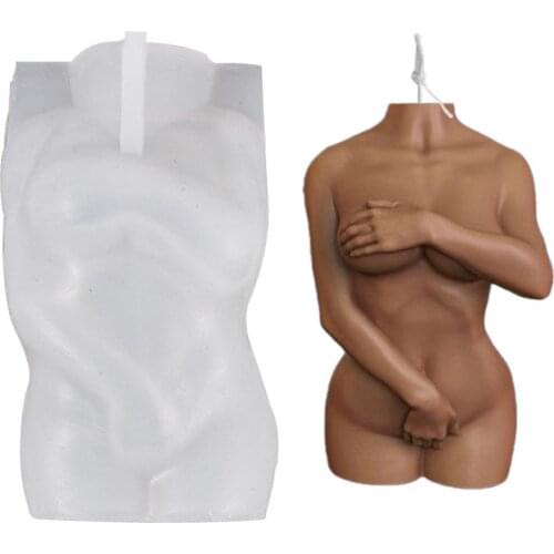 Body Art Mold 3D DIY Silicone Wax Epoxy Casting Body Candle Mould for Home