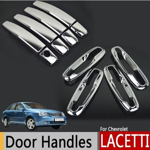 Chrome Car Door Handles Covers For Chevrolet Lacetti Optra Daewoo Nubira Suzuki Forenza Holden Viva Sticker Exterior Styling
