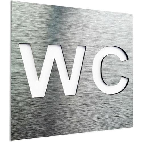 Customized Composite Aluminum Board Unisex WC Toilet sign - Restroom signage