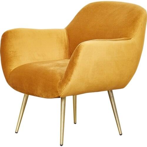 TT Fabric Sofa Small Apartment Velvet Sofa Italian Light Luxury Living Room Sofa Post-Modern Simple Single Sofa