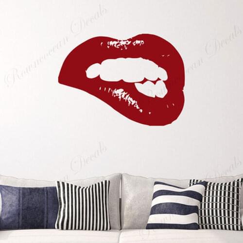 Beautiful Sexy Lip Vinyl Wall Stickers Beauty Salon Makeup Studio Vinyl Interior Decor Fashion Shop Window Decals Wallpaper S044