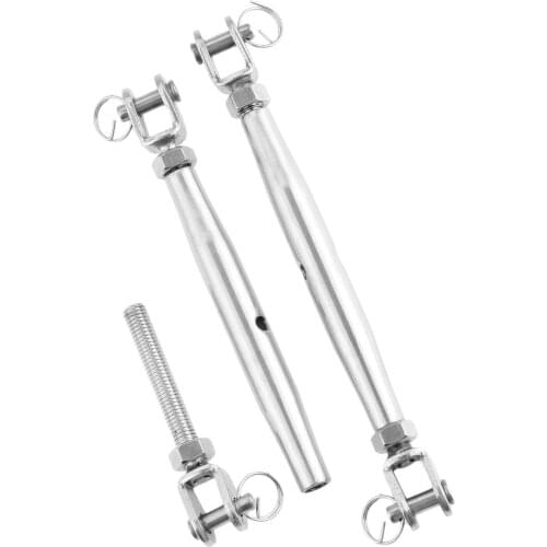 M8 Rigging Screw Jaw Marine Grade Stainless Steel Closed Body Fork Turnbuckle Closed Body Bottlescrew Rigging Hardware Marine