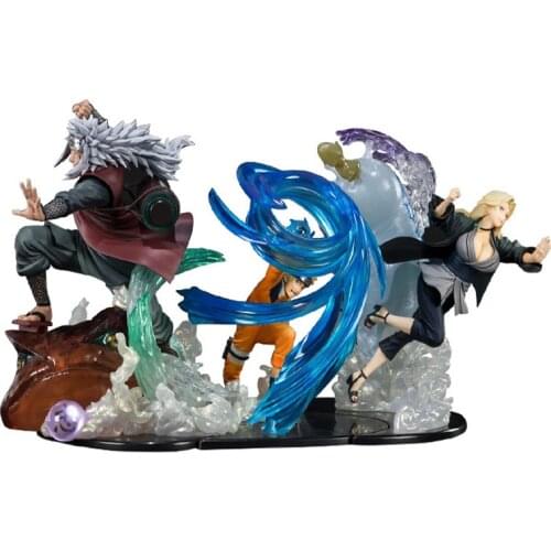 Naruto Uzumaki Naruto Master and Apprentice Jiraiya Fetters Zero Five Dynasties Chijo Tsunade Model Anime Ornaments Toy Gift