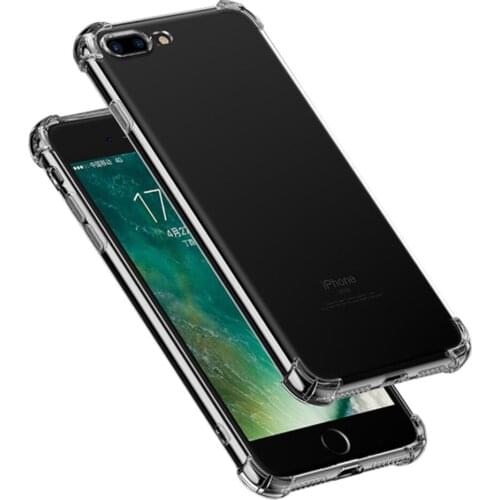 Mobile Phone Case for iPhone 12 11 Pro Max 6.7 X XR 7 8 Four Corner Solid Upgraded Protection Back Cover Transparent Pure Color