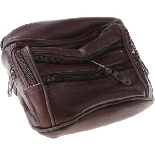 Mens Vintage Leather Messenger Bag Waist Pack Pouch Outdoor Hiking Motorcycle Y5JD
