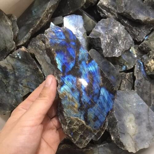 Natural Rough Labradorite Stone Slab Raw Gemstone Crystal Slices Moonstone