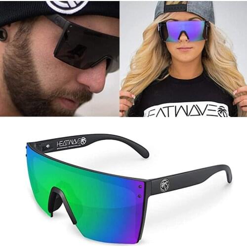 2021 NEW High quality luxury Heat Wave brand sunglasses square Conjoined lens Goggles Women men sun glasses UV400