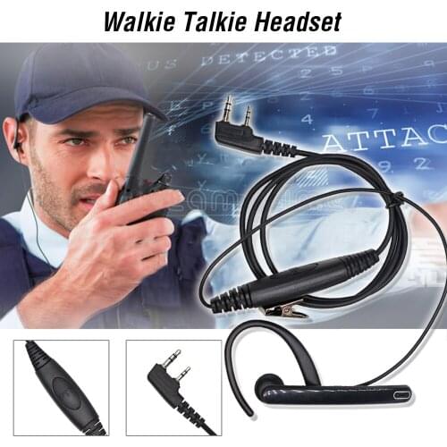 New Baofeng UV-82 Ear Rod Headphones 2 Pin Mic PTT Earpiece Tactical Earphone Headset for Walkie Talkie UV-5R BF-888s uv82 UVB2