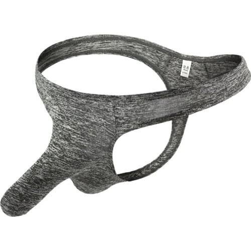 New Thong Men Underpants sex underwear Breathable Mid Waist U Convex Cap Sexy long Nose Panties T Pants