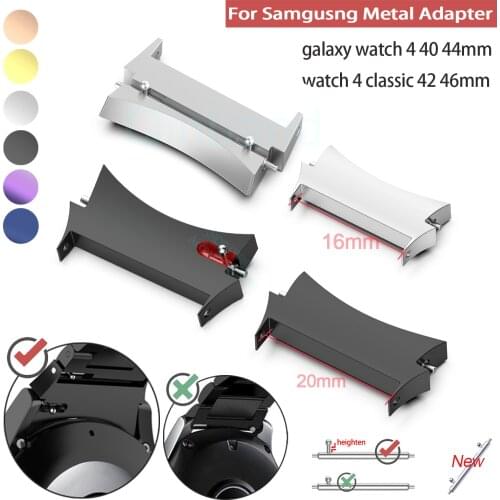 2pc Metal Connector for Samsung Galaxy Watch 4 40mm 44mm Stainless Steel Adapter for Samsung Galaxy Watch 4 Classic 42mm 46mm