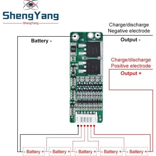 ShengYang 5S 15A Li-ion Lithium Battery BMS 18650 Charger Protection Board 18V 21V Cell Protection Circuit