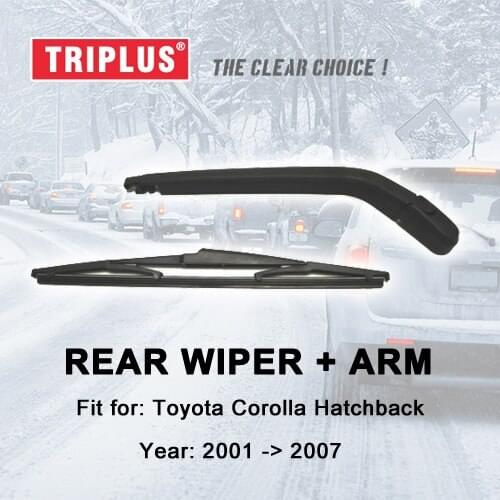 Rear Wiper Arm with Blade for Toyota Corolla Hatchback (2001-2007) 1pc 14" 350mm,Rear Wiper Arm & Rear Wiper Blades
