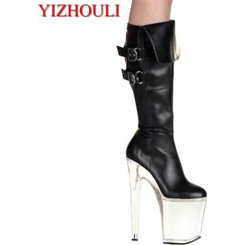 20 cm high heel sexy gorgeous nightclub people pole dance performance high boots, models show dance shoes