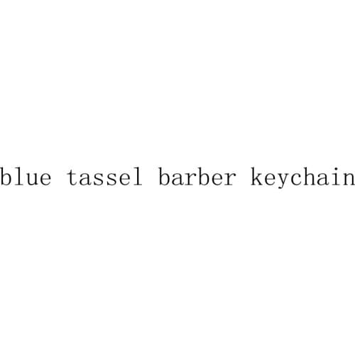 Blue tassel barber keychain