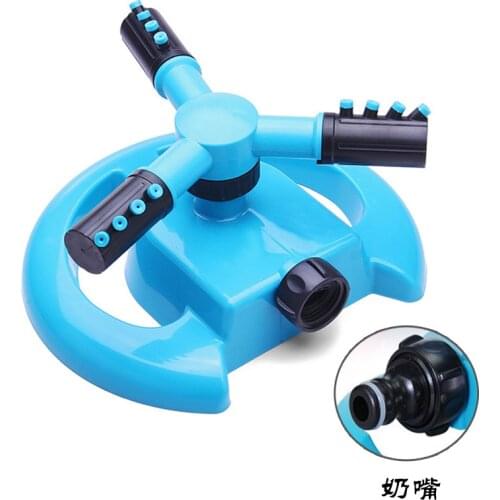 Garden Watering Systems 360 Degree Automatic Rotating Watering Sprinkler Irrigation System 3 Nozzle Pipe Hose Garden Tools