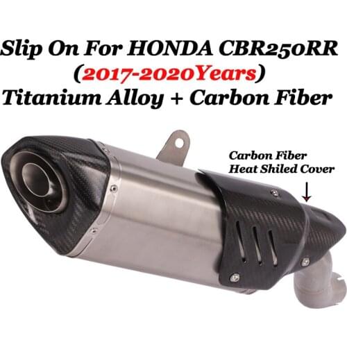 For HONDA CBR250RR 2017-2020 Motorcycle Exhaust Pipe Matte Titanium Alloy Escape DB Killer Slip On OEM System Original Catalyst