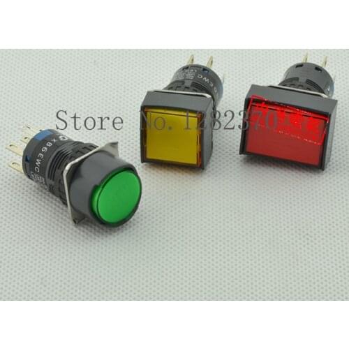 [ZOB] original illuminated pushbutton 16mm round / square / rectangular self-resetting XB6EA / C / DW/DF * B2C 24V 2C / O-10pcs