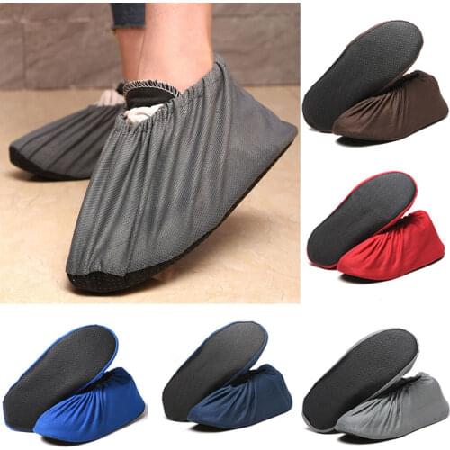 1 Pair Thicken Reusable shoe Covers Non-Slip Oveshoes for Women Men washable Home Indoor Shoes Protector Cover Dust Proof