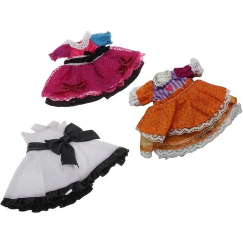 3 Pieces 1: 6 Doll Dress for Blythe for Momoko Doll Parts Accessories From 3