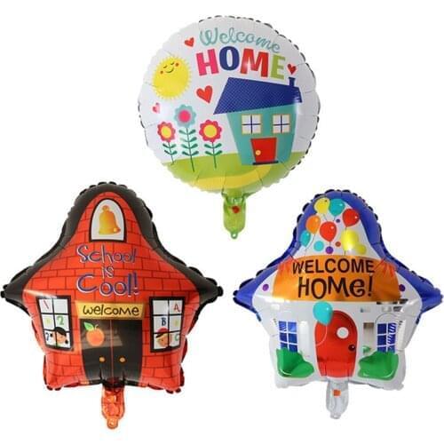 50pcs 18inch Welcome Home Foil Helium Balloons Back To School Theme Party Decoration Graduation Supplies Air Globos Back to Home