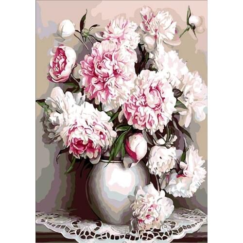 New Diy Diamond Painting Flower In The Bottle Diamond Cross Stitch Decorative Painting Full of Diamonds Handmade Wall Art