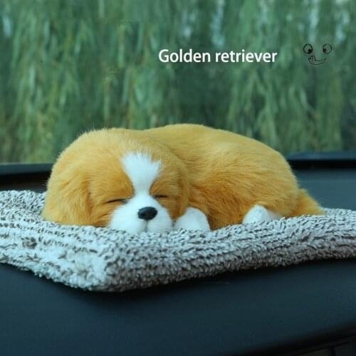 Car plush simulation cute dog bamboo charcoal bag in addition to formaldehyde and odor car interior home decoration accessories
