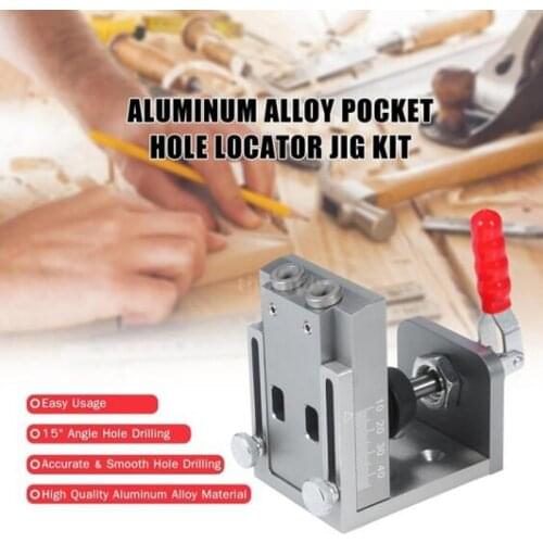 DIY Pocket Hole Locator Jig Kit System for Wood Working Joinery Step Drill Bit 9mm Set for Carpenter WoodWorking Hardware Tools