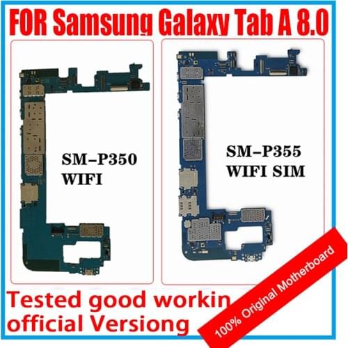 For Samsung Galaxy Tab A 8.0 SM-P350 P355 Motherboard Replaced Original Clean WIFI / SIM Support Android OS With Chips Mainboard
