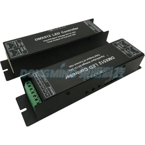 DMX 512 Decoder DMX512 LED RGB Controller,DC12-24V 4A 4 Channels for RGB Ceiling Lamp,Led Strip light,Retail,Wholesale