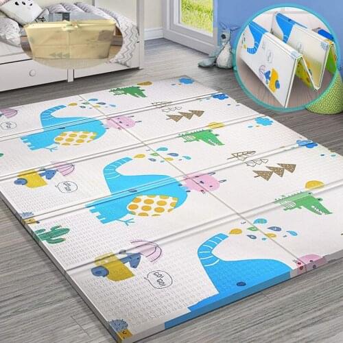 Play Mat For Children Soft Crawling Pad Foldable Baby Playmat Waterproof 1cm Thick Home Room Road Rug Educational Toys with Bag