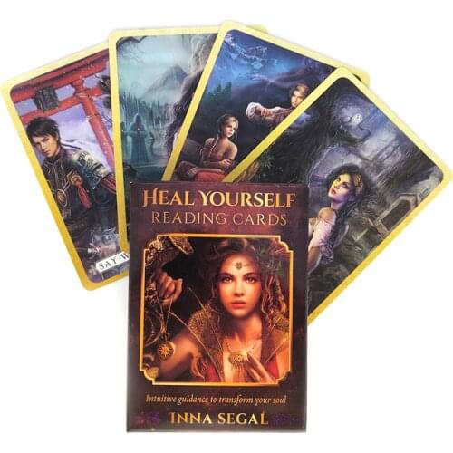 Heal Yourself Reading Cards Tarot Cards Mystical Guidance Divination Family Friend Partys Board Game Supports Wholesale 52PCS
