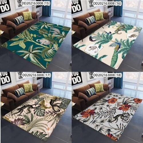 Green plant animal Carpet living room floor mat rugs for bedroom circle rug area rug large Kitchen carpet doormat prayer mat rug