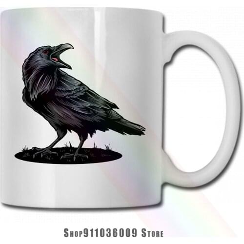 Crow mug cup tazas