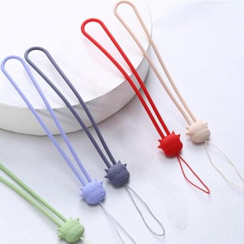 Lanyard Soft Cartoon Bullfrog Pattern Silicone Smooth Surface Phone Lanyard for Key smycz do kluczy