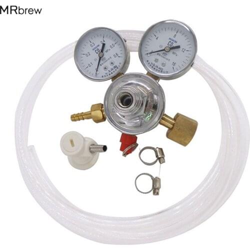 Homebrew Sets:Co2 Beer Regulator &1m beer line & Ball lock (Gas) & hose Hoop Making wine Tools