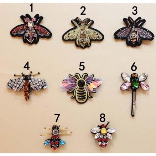 50pcs/Lot Embroidery Patches Letters Clothing Decoration Accessories Animal Butterlfy Dragonfly Diy Iron Heat Transfer Applique