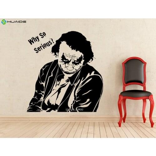 Wall Decals Quote Joker Wall Stickers Why So Serious Wall Vinyl Decals Home Interior Murals Art Decoration Vinilos Parede A504