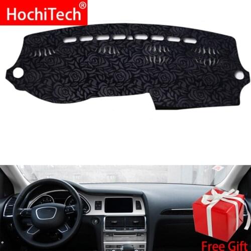 Rose Pattern Non-slip Dashmat Dash Mat Dashboard Cover Pad Cover Carpet Car Sticker for AUDI Q7 2006 2007 2008-2015 Car Styling