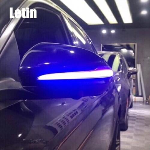 Update to BLUE!! For Benz C Class W205 GLC X253 E W213 side rearview Mirror Dynamic blinker scroll flow LED Turn indicator Light