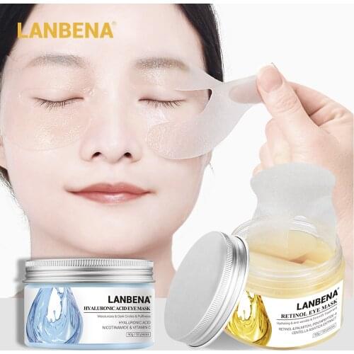 Lanbena Eye Patches Eye Mask Vitamina C Eye Pads Reduces Dark Circles Bags Eye Lines Repair Nourish Firming Serum Face Skin Care