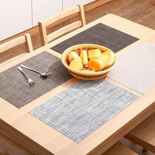 Japanese-style Tesslin PVC Placemats for Dining Table Linen Thick Heat Insulation Placemat Hotel Table Decoration Mat 45x30cm