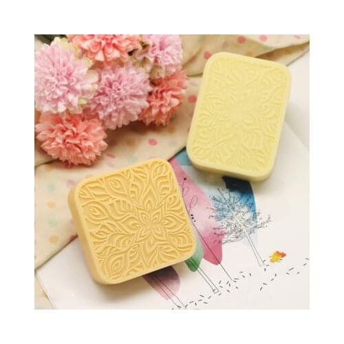 PRZY Square Rectangular Soap Mould Carved Soap Molds Art Soap Mold Silicone Mold Handmade Soap Embossed Soap Molds Eco-friendly