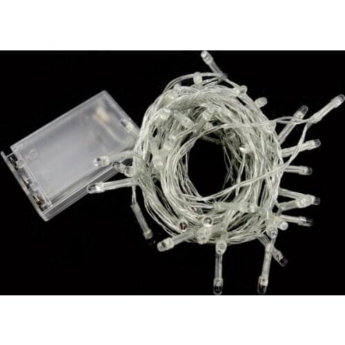 50leds 6.9m flashing RGB color led christmas light string;with battery box(no battery included)