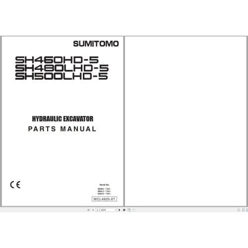 Sumimoto Hydraulic Excavator Operators Service and Part Manuals 4.09GB PDF DVD
