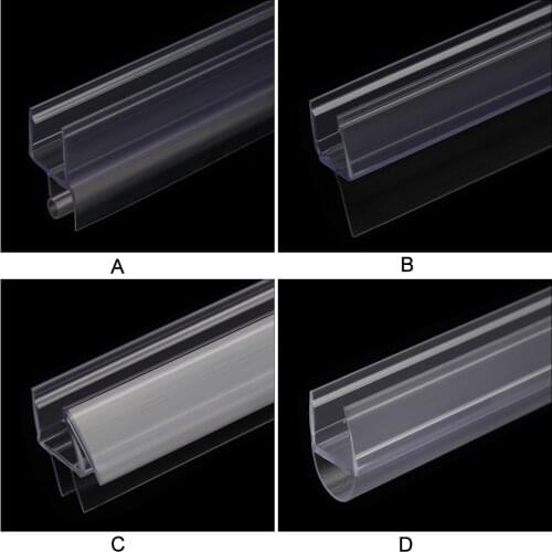 4-12mm Sealing Strips Water Baffle Gap Window Seal Rubber Glass Door Weatherstrip Bath Screen Bathroom Hardware Accessories
