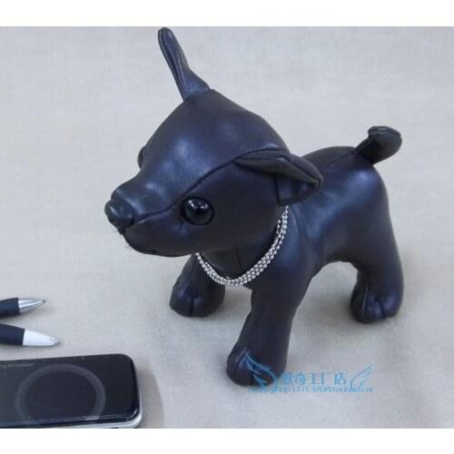High quality goods,PU leather dog 20cm lovely Chihuahua plush toy ,Christmas gift h54