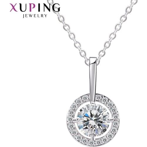 Xuping Fashion Circular Pattern Pendant Necklace Color Plated for Women Christmas Day Jewelry Gift A00612033