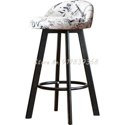Iron Feet Are Simple And Fashionable, And Can Rotate Bar Tables And Chairs, Bar Chairs, High Footed Stools, Bar Chair