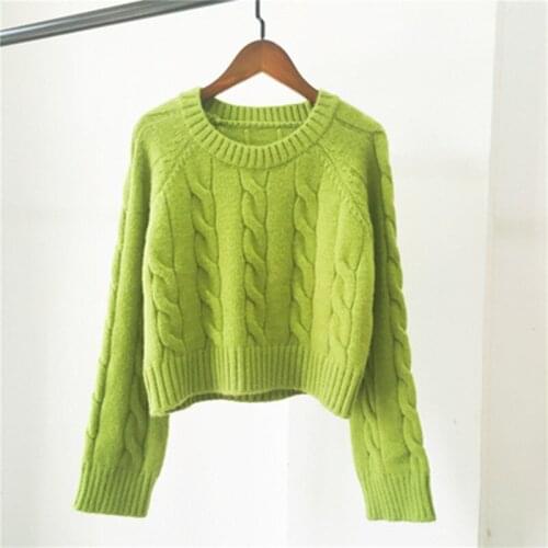 2019 New Women Winter Fashion pullover and Sweaters Runway Oneck Twisted Sweater Pull Femme Sweter keep warm casaco feminino